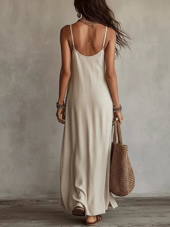 Spaghetti Strap Maxi Dress - Lilixa.store