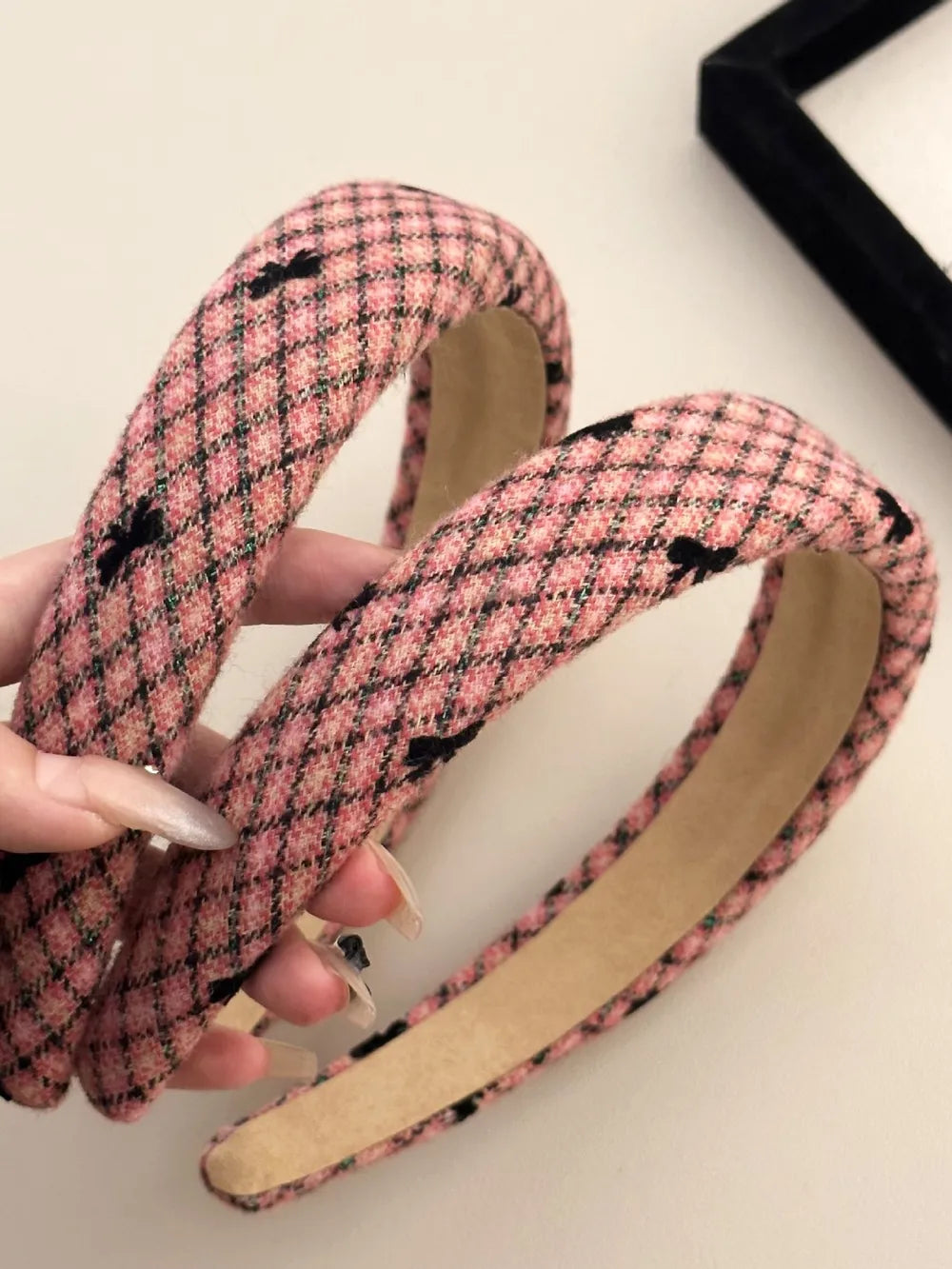 Plaid Bow Wide Headband - Lilixa.store