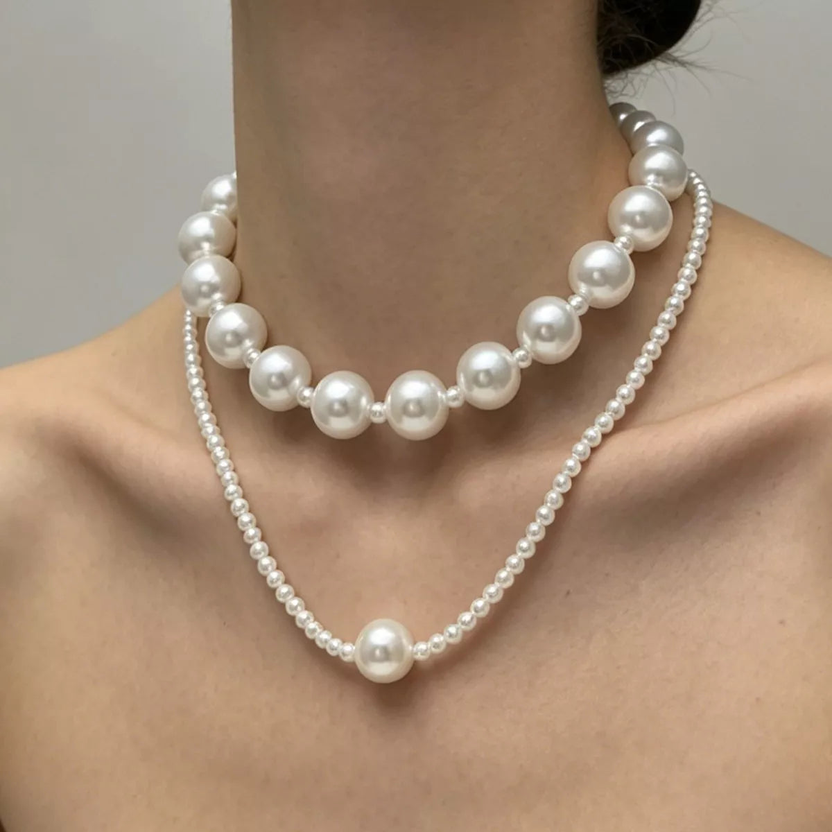 Elegant Double Layer Pearl Necklace - Lilixa.store