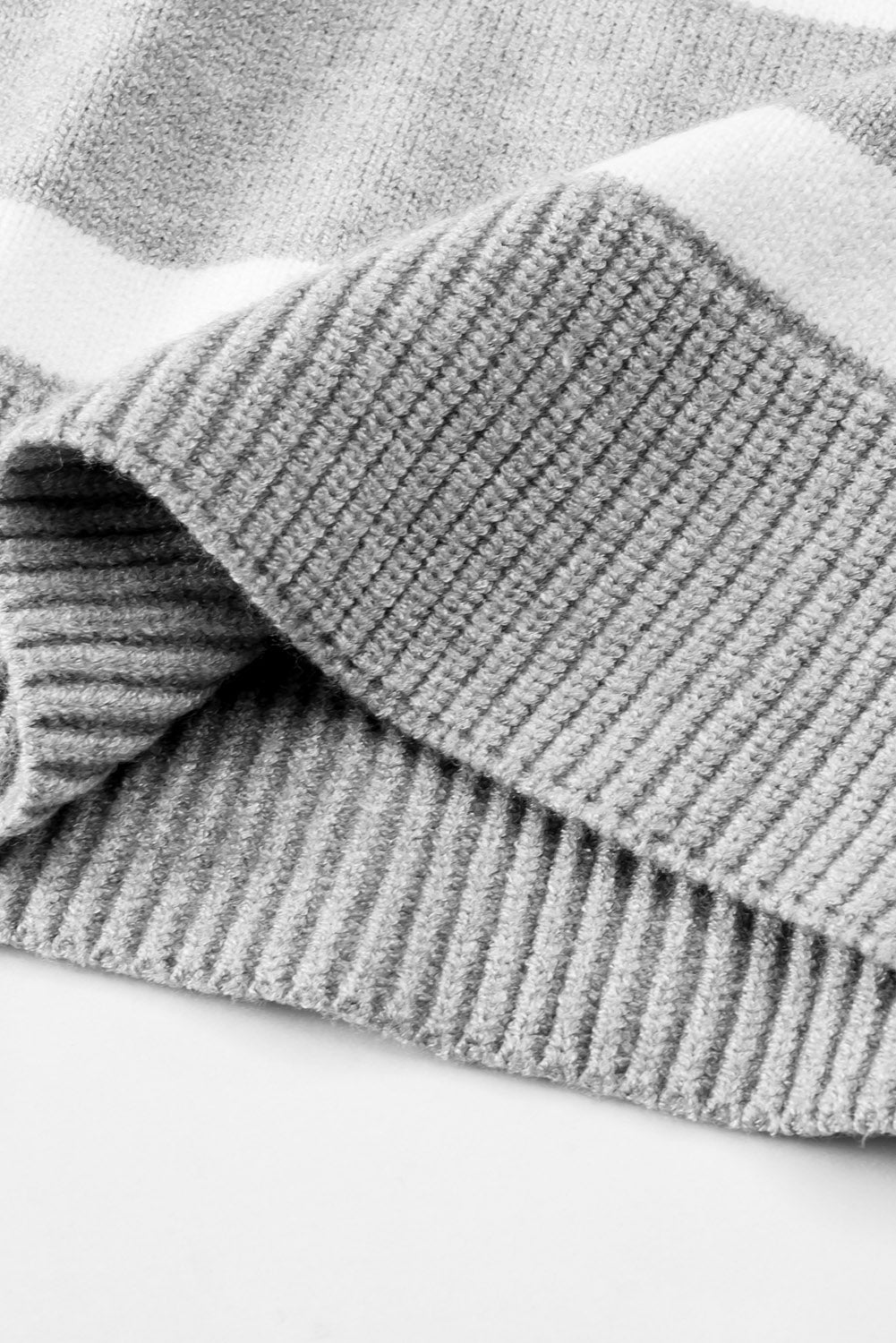 Striped Collared Neck Slit Sweater, view 9