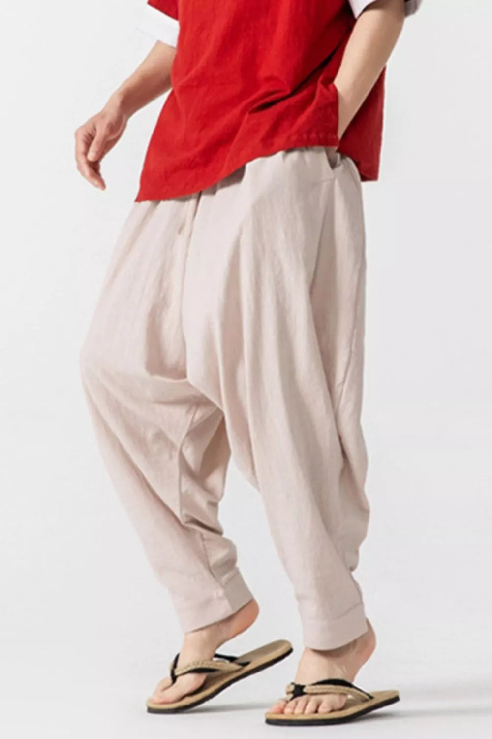 Men's Plus Size Loose Fit Harem Pants, view 2