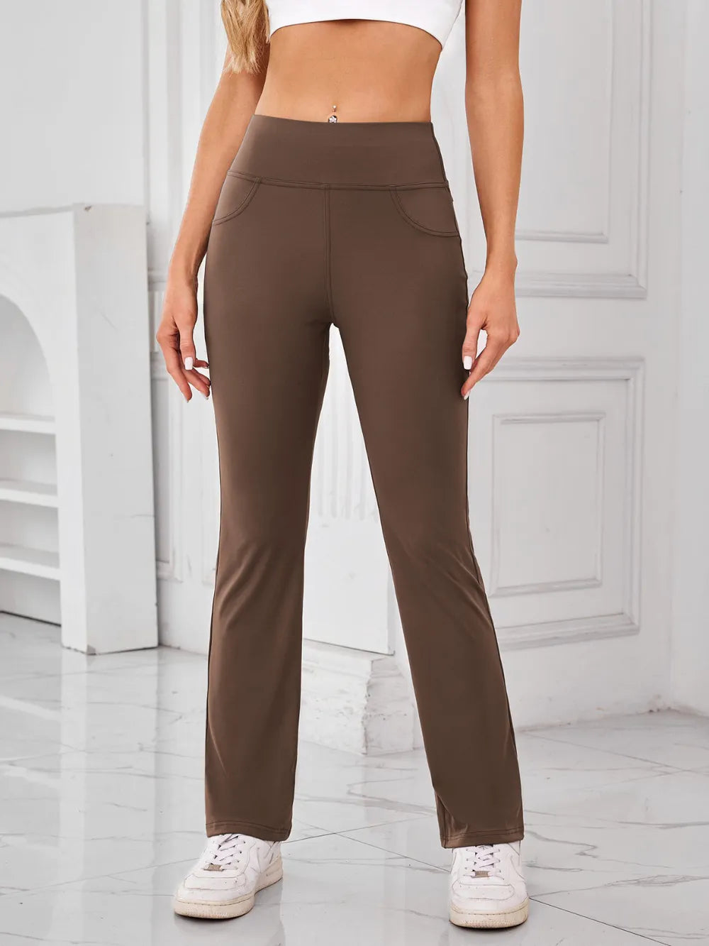 Lovelet High Waist Active Pants with Pockets - Lilixa.store