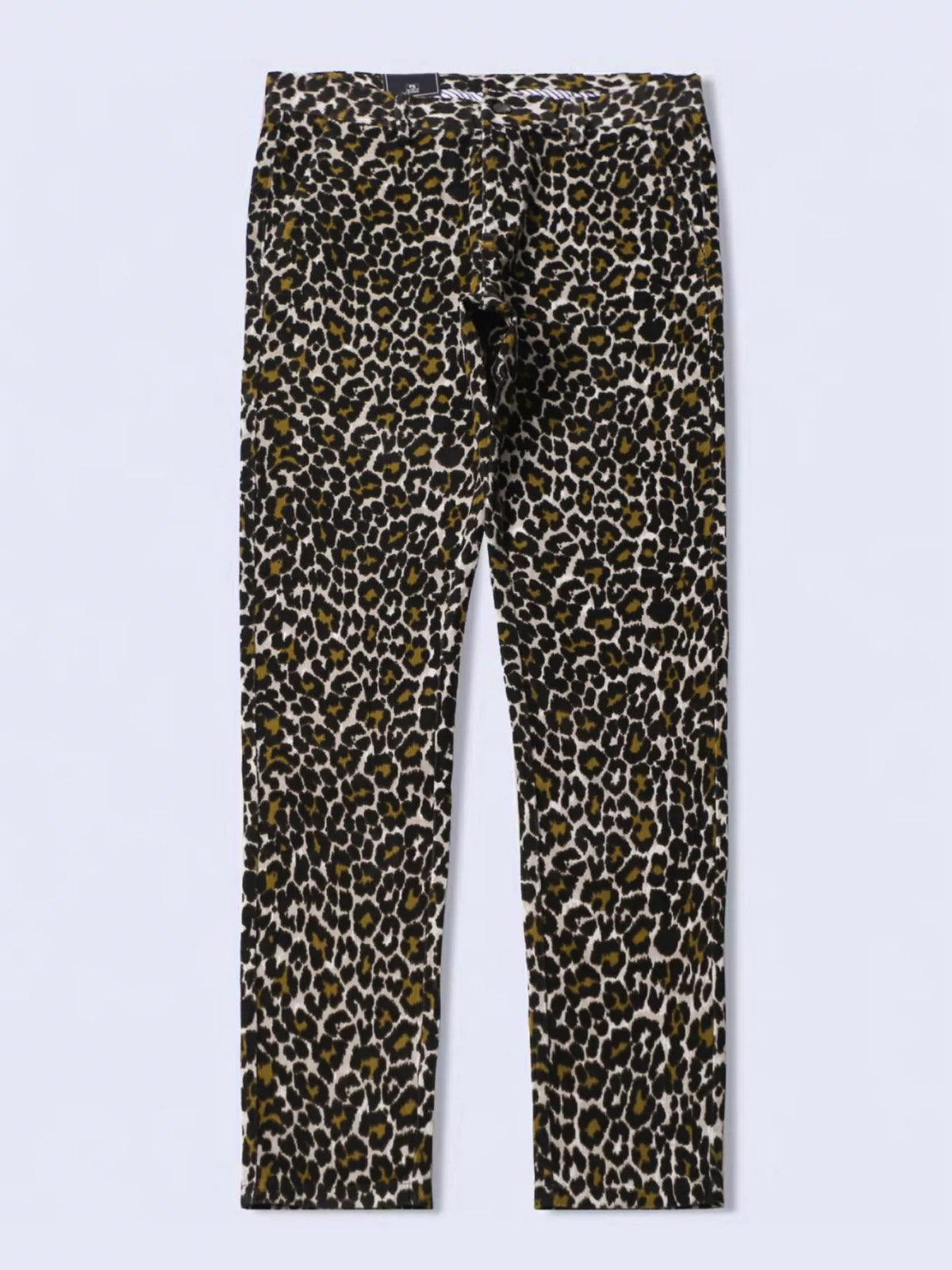 Men's Leopard Print Slim-Fit Pants