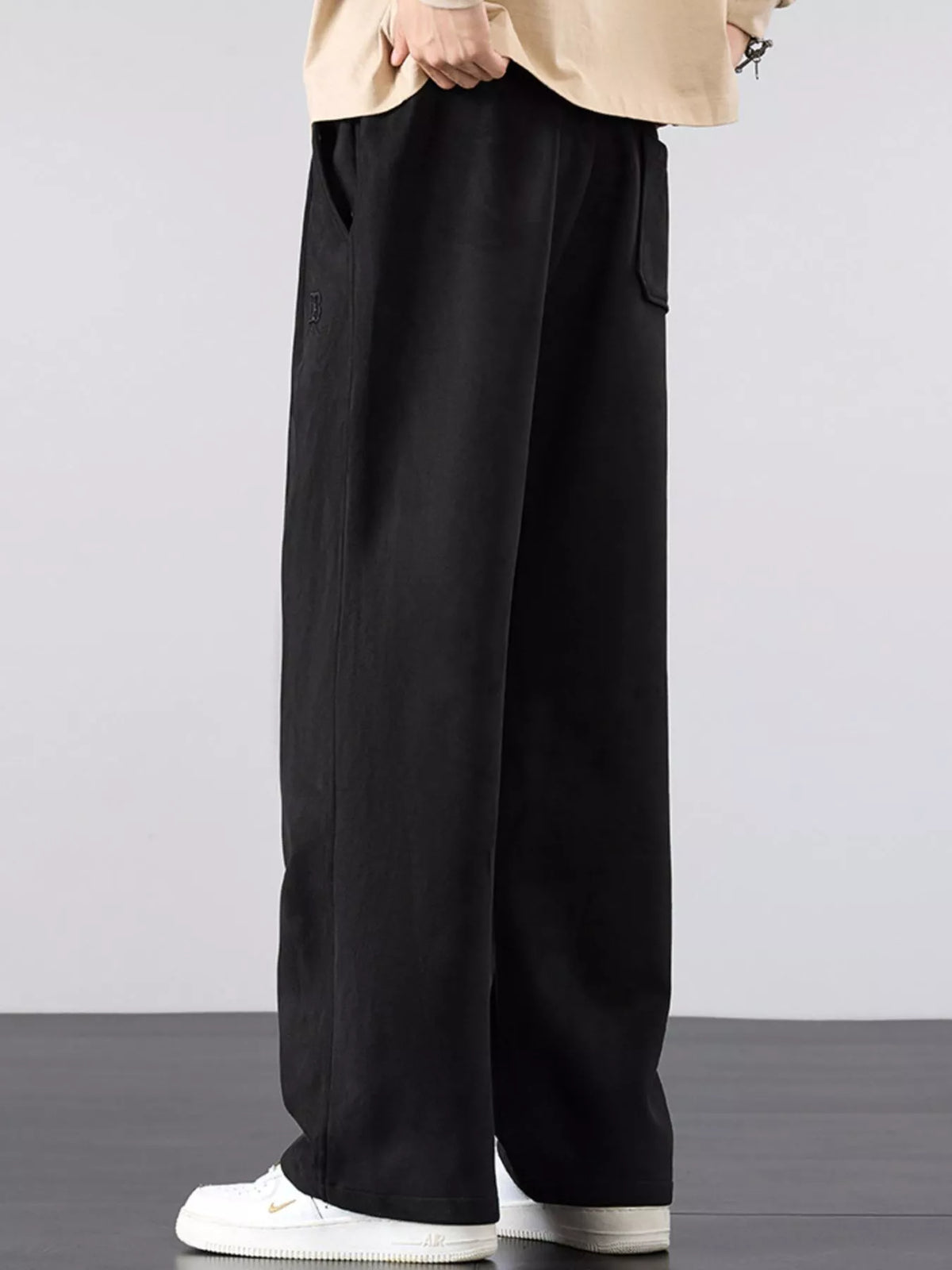 Men's Plus Size Casual Loose-Fit Drawstring Pants, view 3