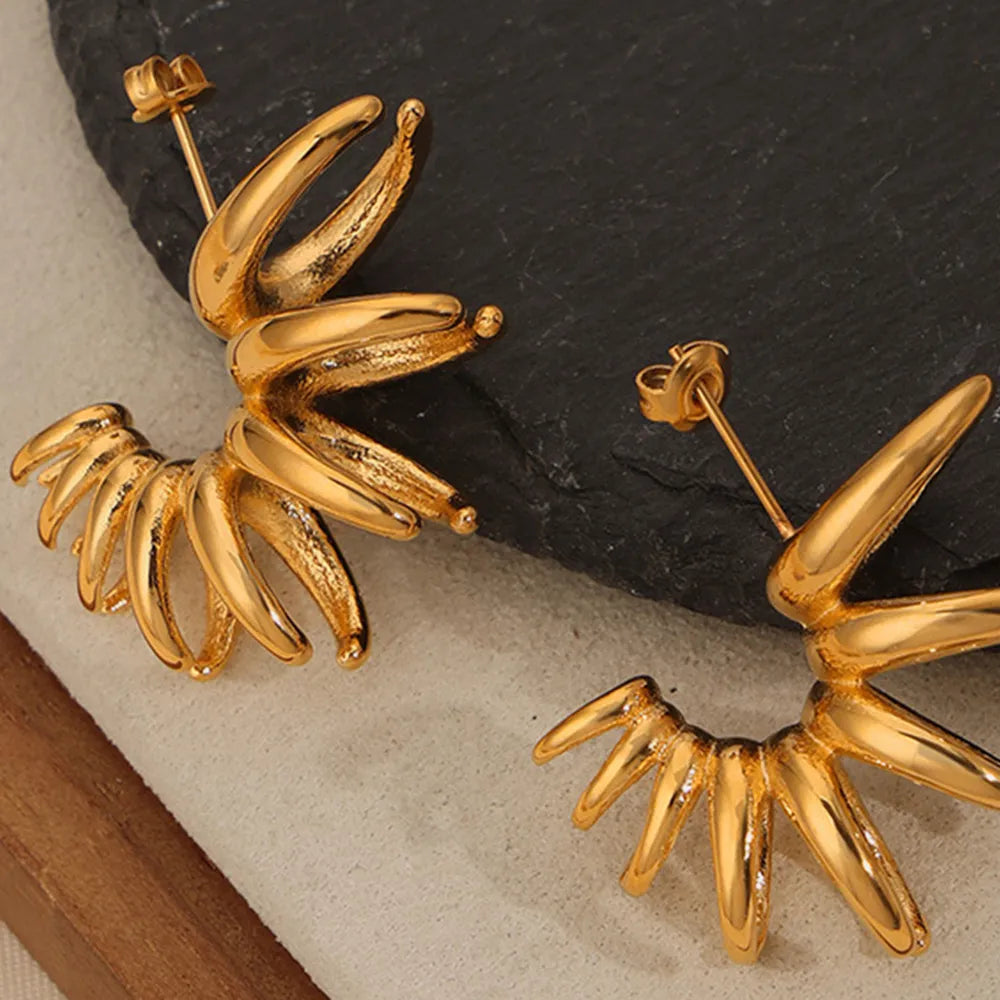 Titanium Steel Irregular Shape Earrings - Lilixa.store
