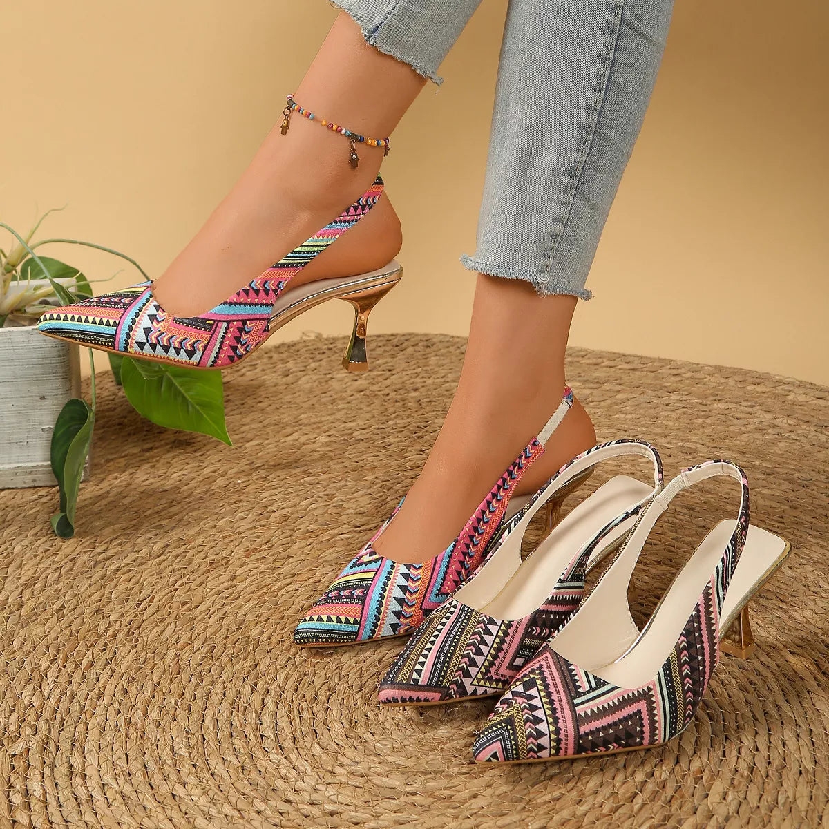 Point Toe Slingback Pumps - Lilixa.store