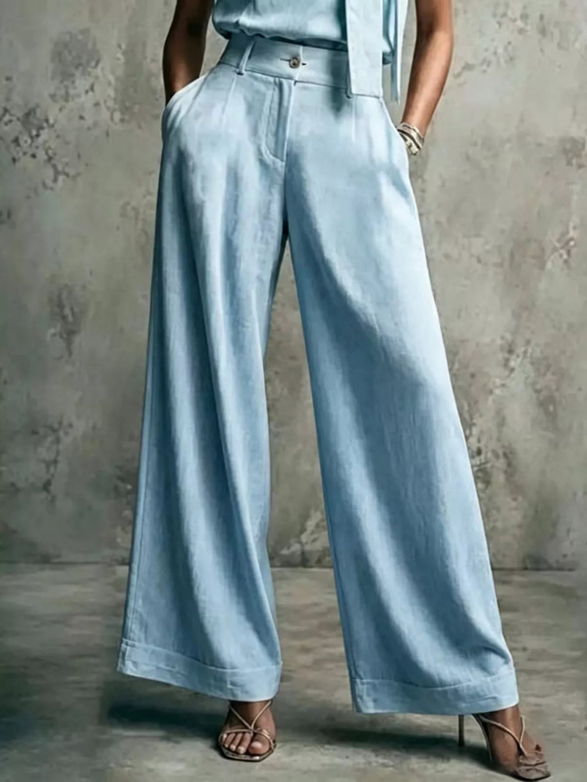 High-Waisted Wide-Leg Pants