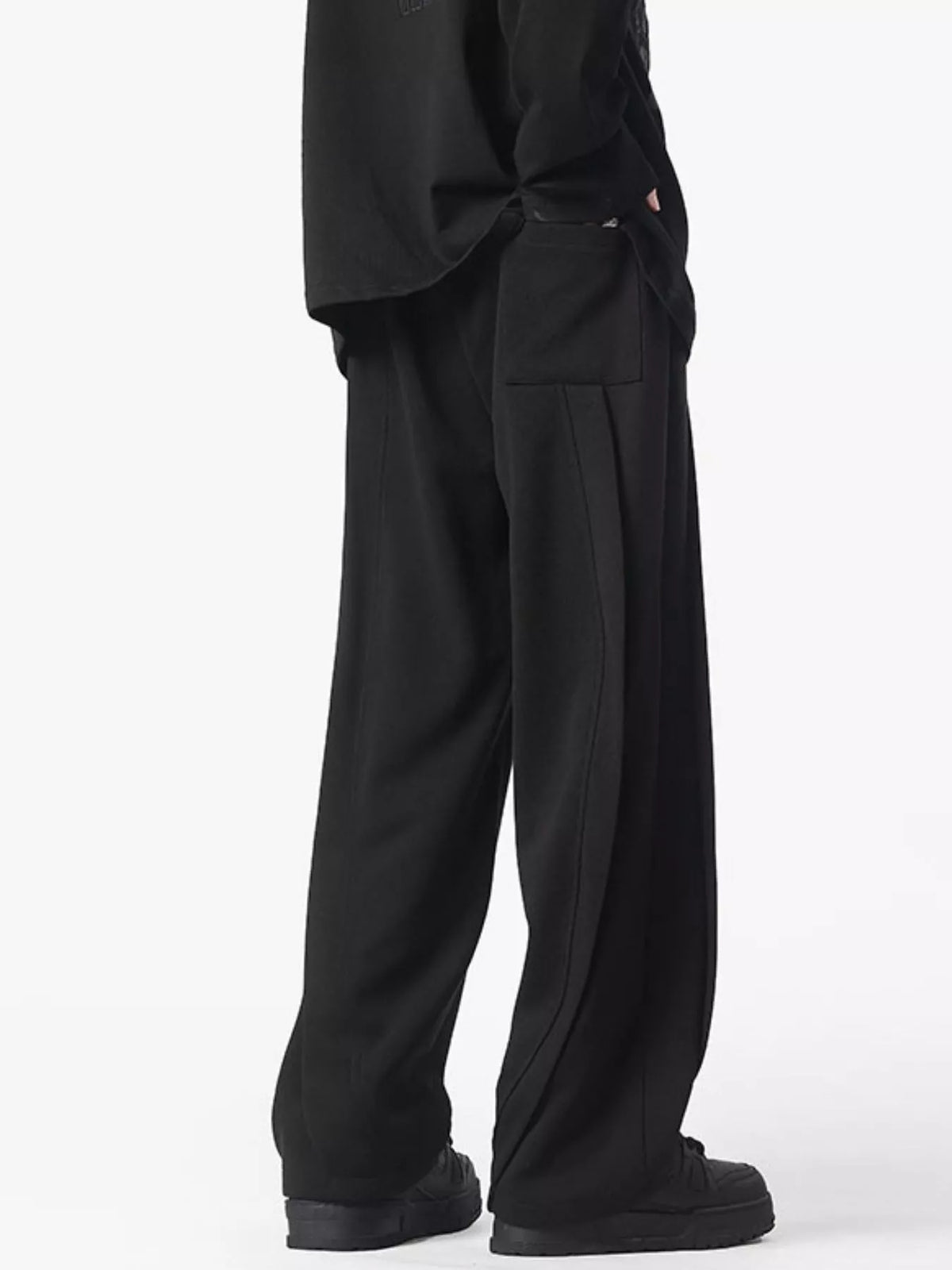 Men's Full Size Drawstring Wide Leg Pants Plus Size, view 2