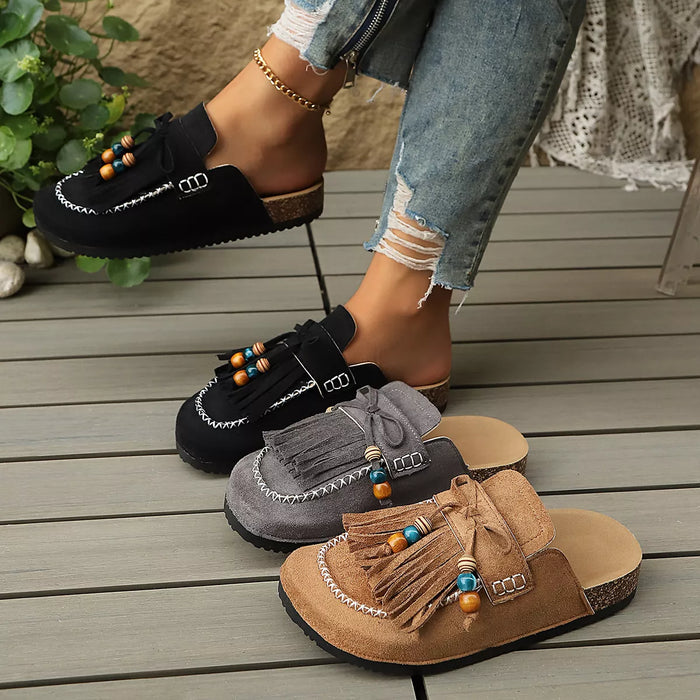 Tassel Round Toe Slip-Ons - Lilixa.store