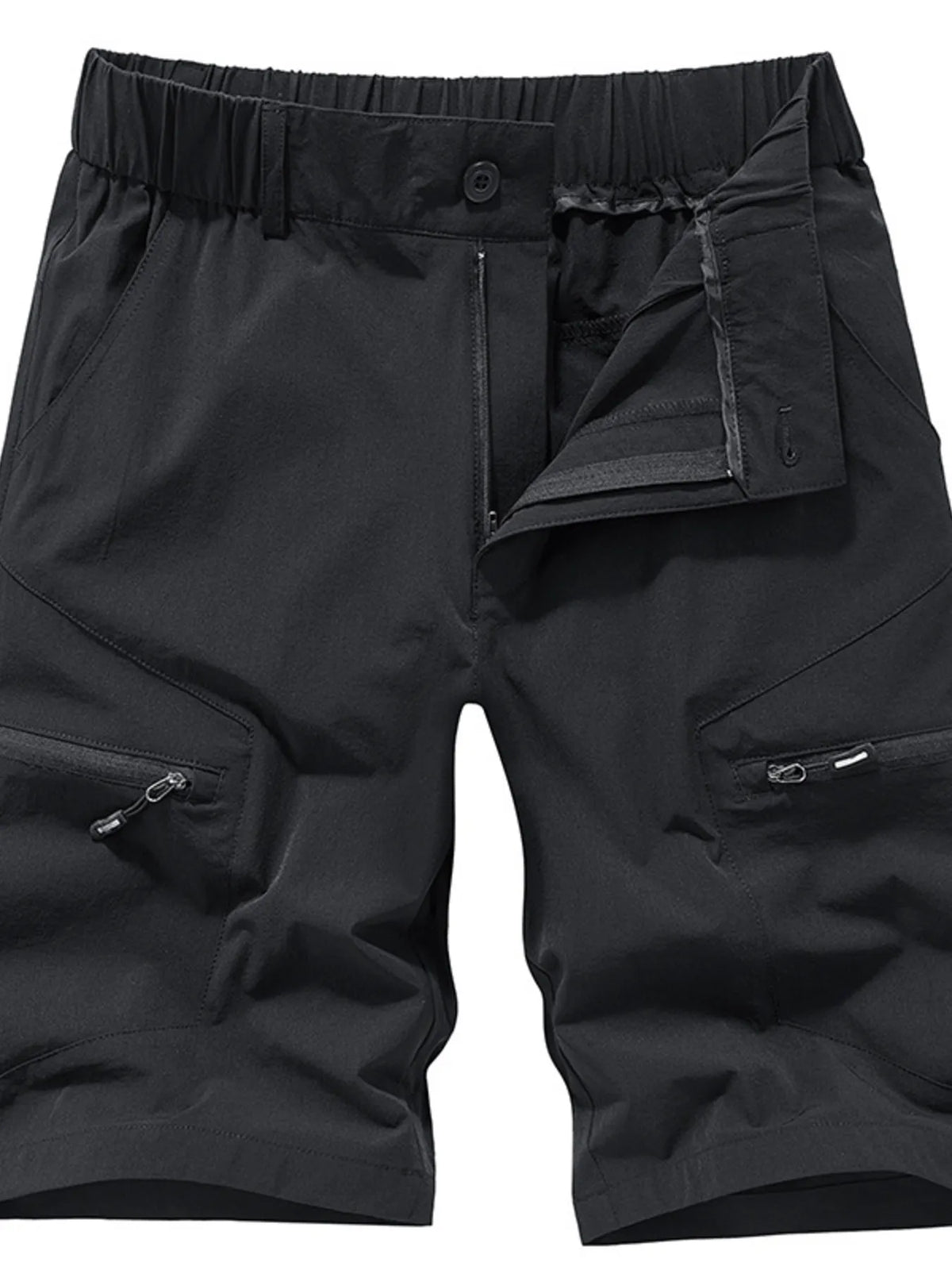 Men's Plus Size Zipper Pocket Outdoor Shorts, view 2