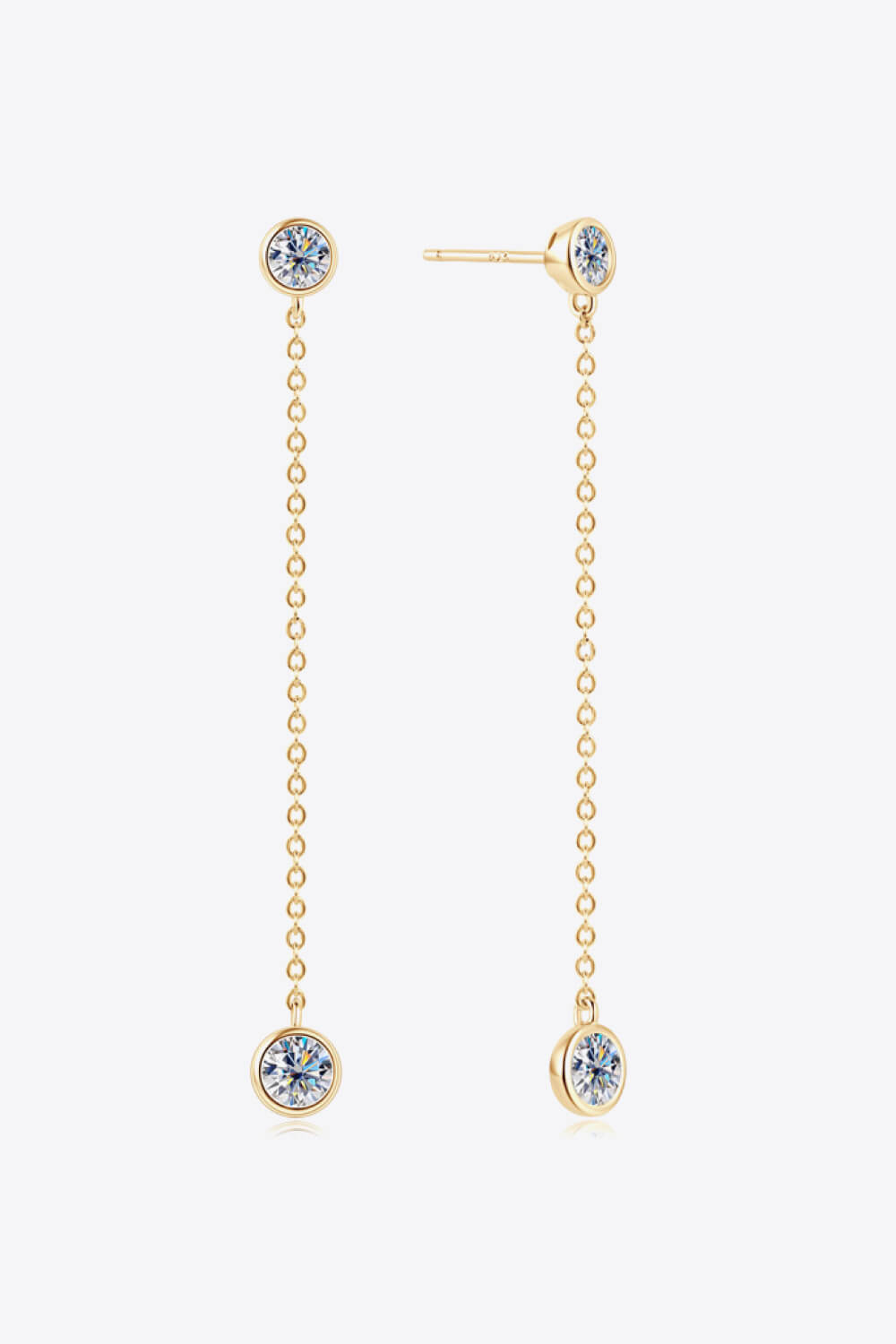 Adored Moissanite Chain Earrings - Lilixa.store