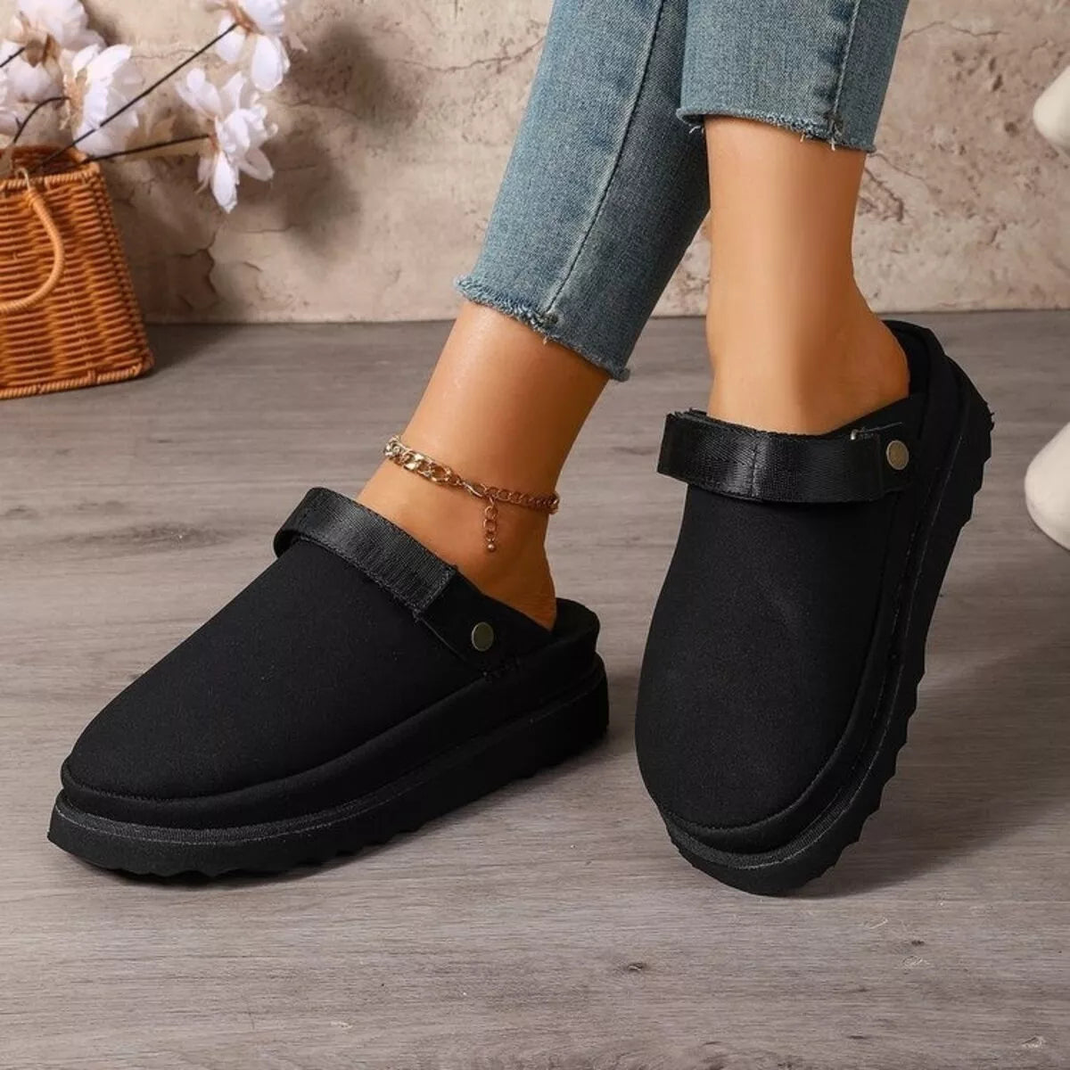 Round Toe Platform Slippers - Lilixa.store