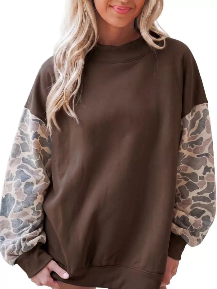 Camouflage Long Sleeve Sweatshirt - Lilixa.store