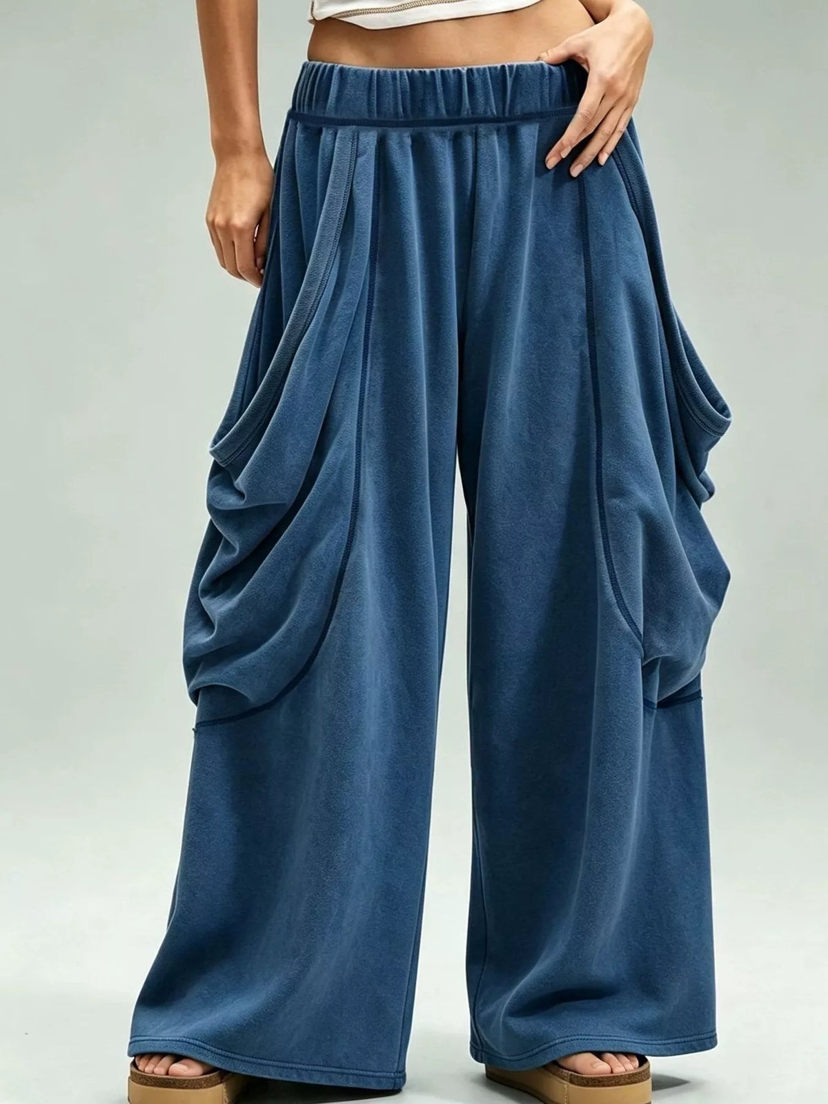 Oversized Wide-Leg Cargo Pants - Lilixa.store