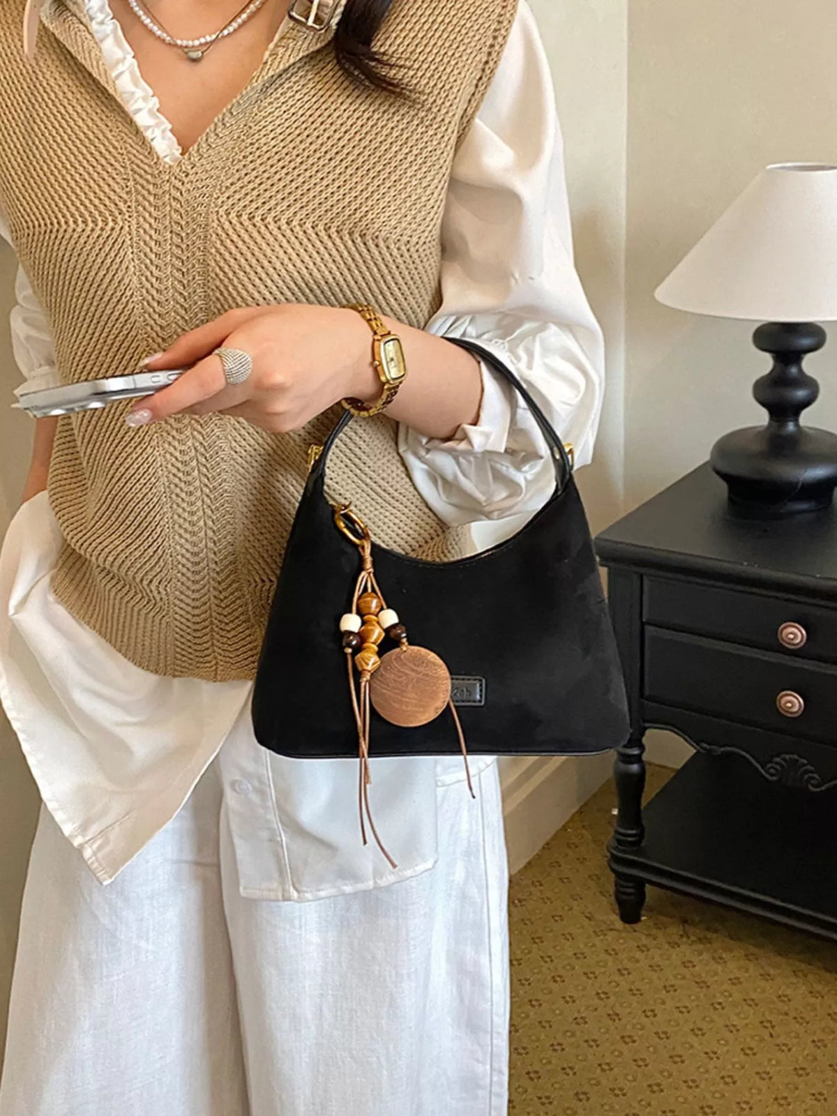 Lightweight Solid Color Handbag