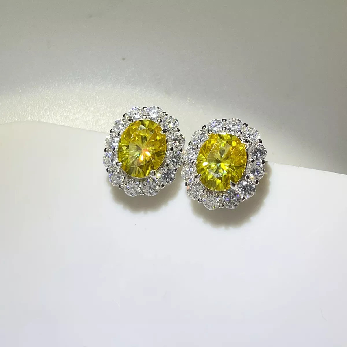 6 Carat Moissanite 925 Sterling Silver Stud Earrings
