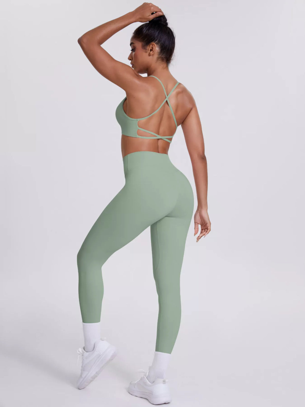 Criss-Cross Back Cami and Leggings Active Set - Lilixa.store