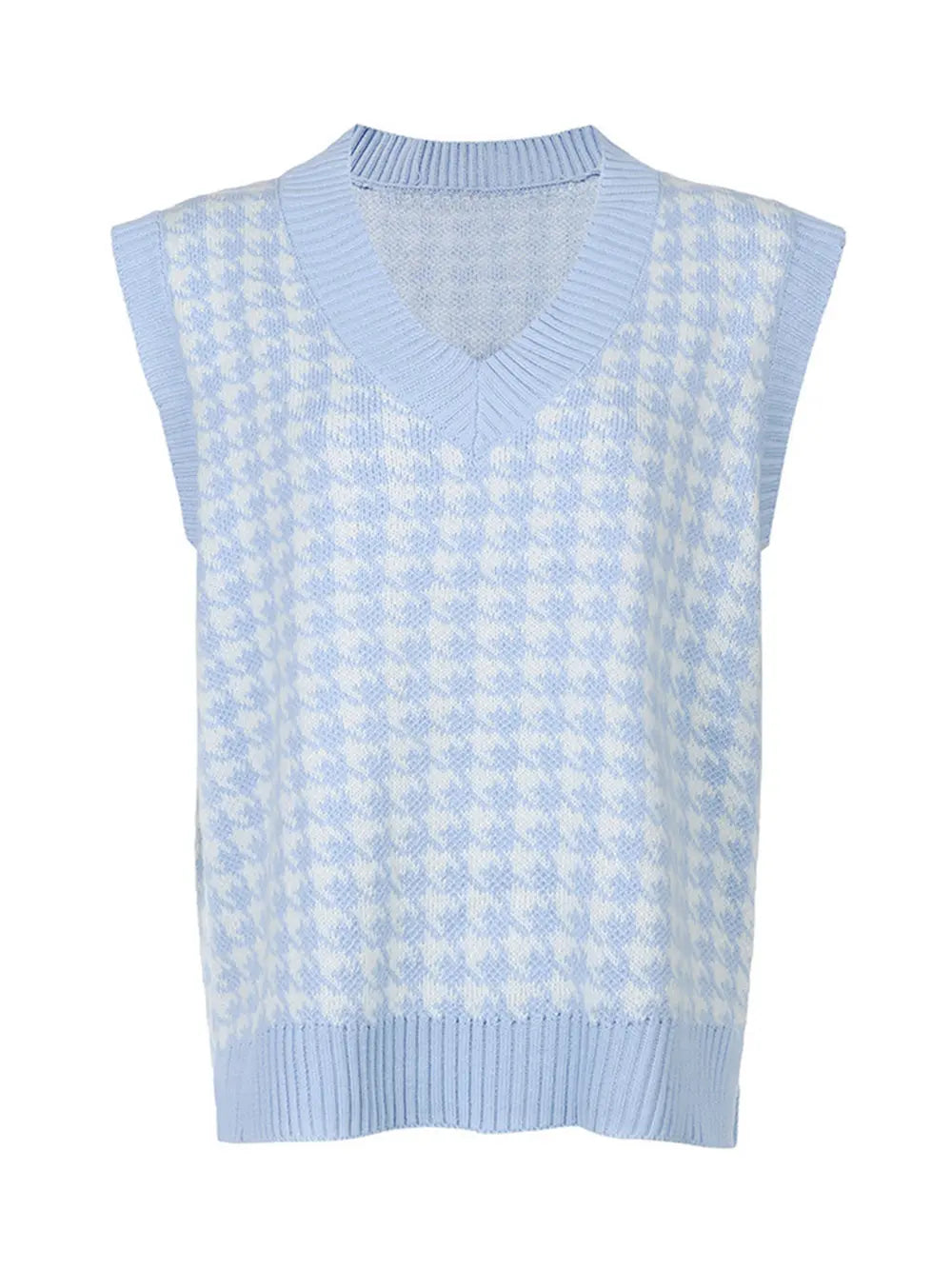 Houndstooth V-Neck Sweater Vest, view 14