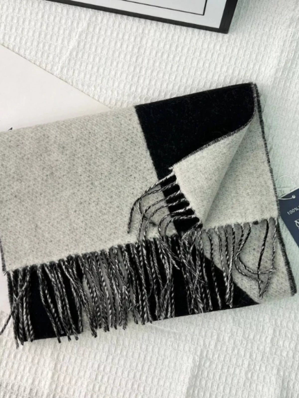 Fringe Color Block Scarf - Lilixa.store