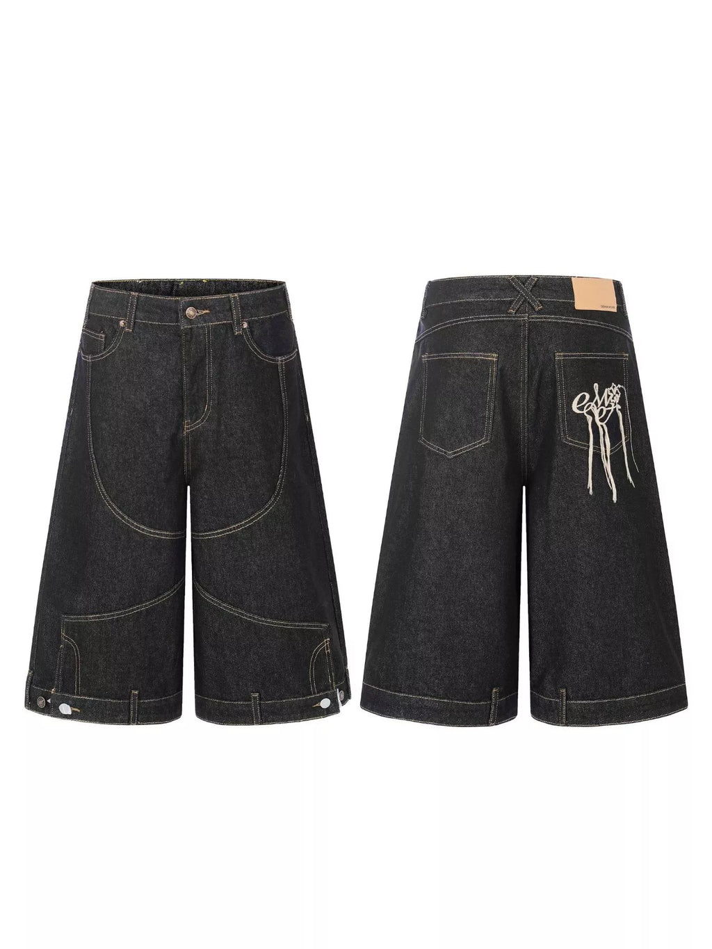 Men's Full Size High-Waisted Wide-Leg Denim Capris Plus Size - Lilixa.store