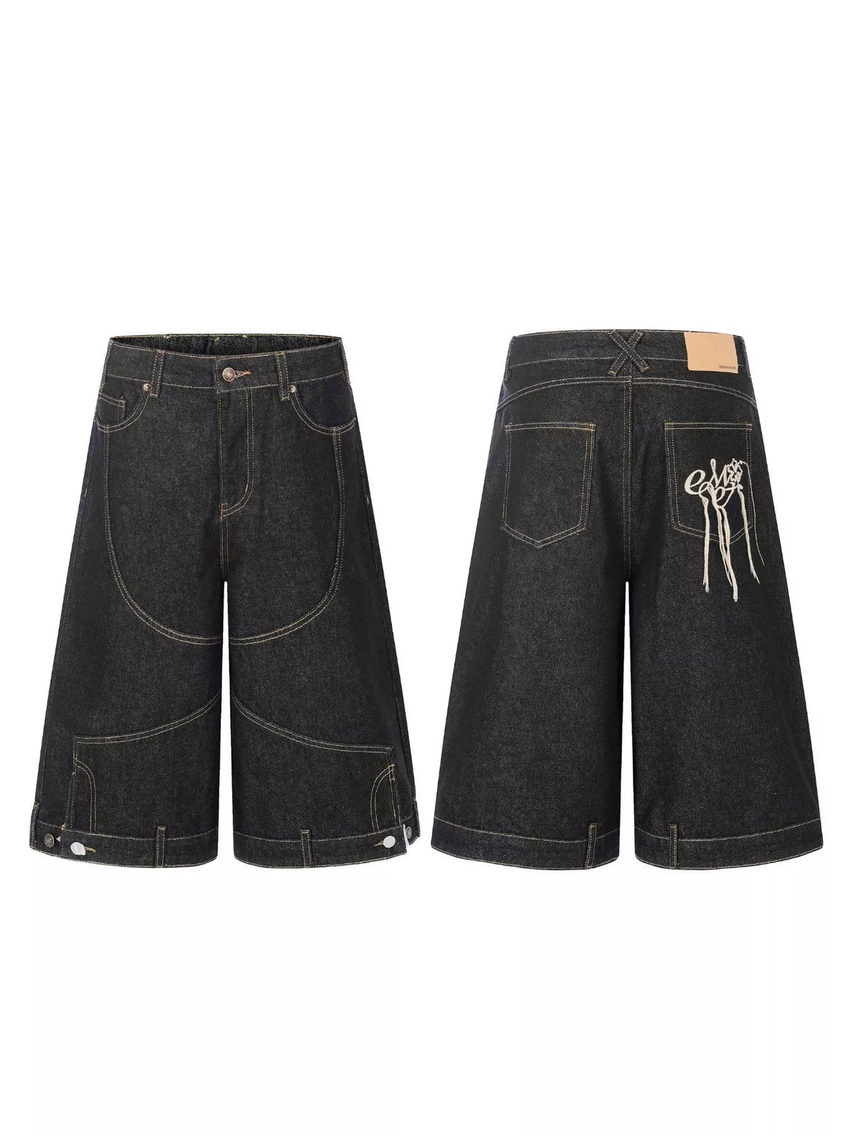 Men's Full Size High-Waisted Wide-Leg Denim Capris Plus Size - Lilixa.store
