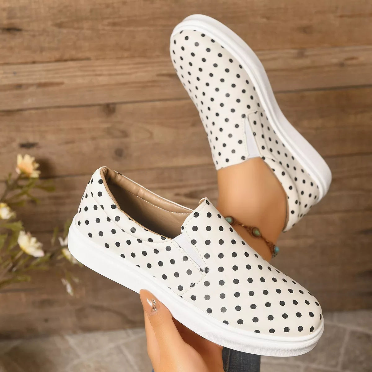 Polka Dot Slip-Ons - Lilixa.store