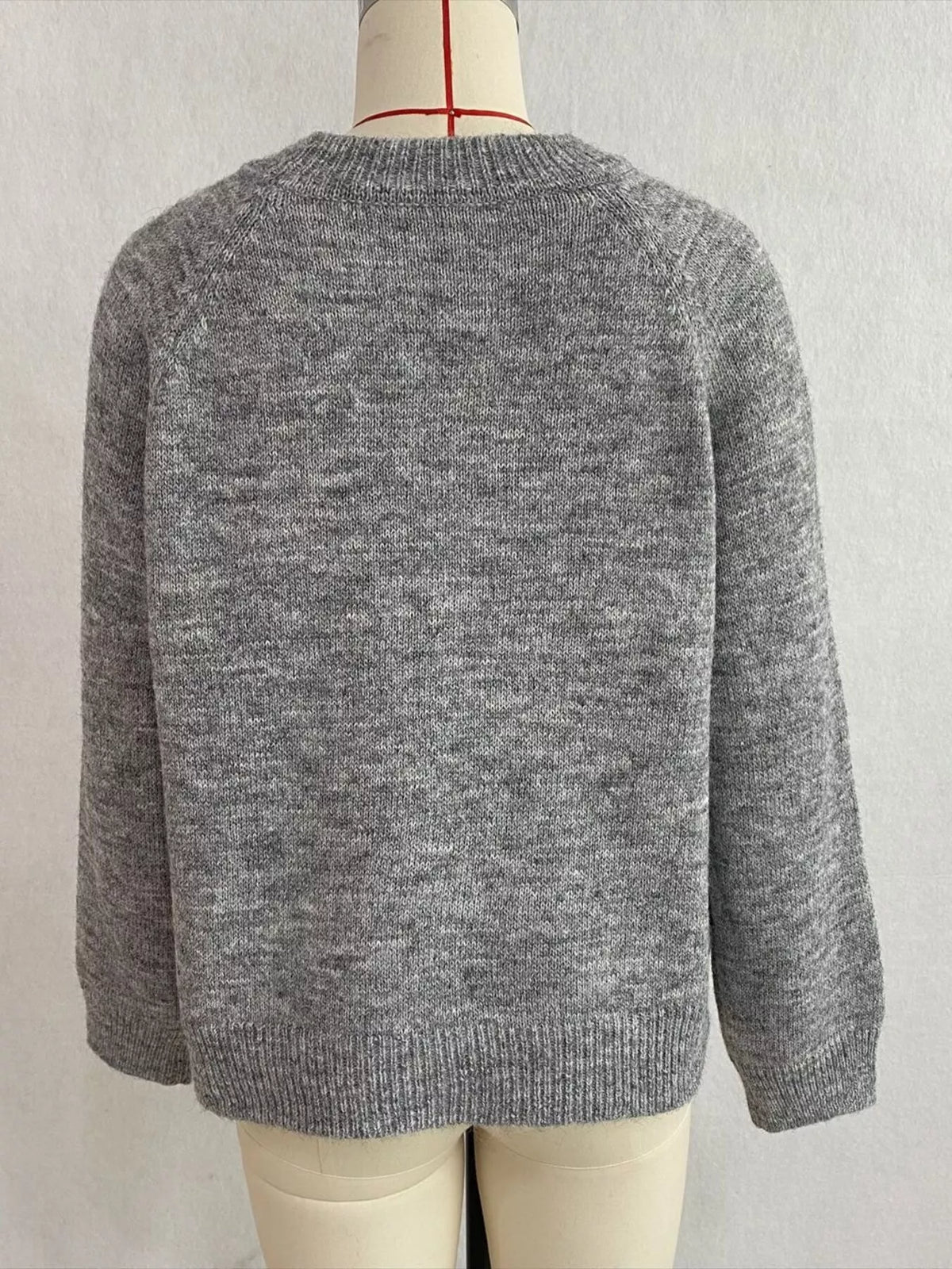 Floral Embroidered Round Neck Sweater, view 17