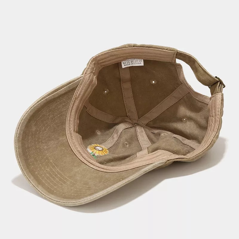 Sunflower Embroidered Baseball Cap - Lilixa.store