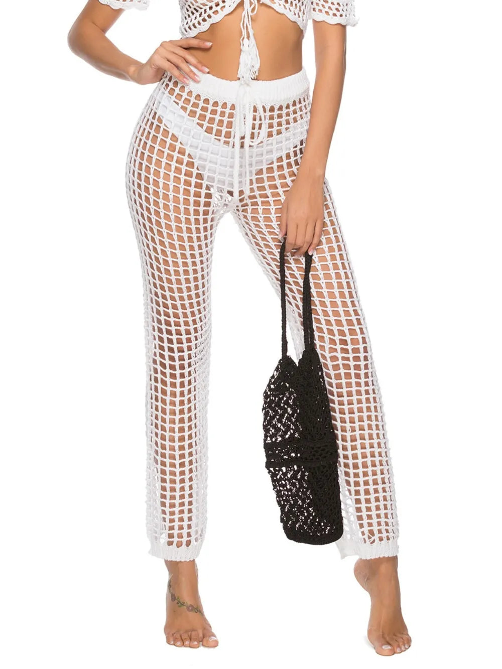 Cutout High Waist Swim Pants - Lilixa.store