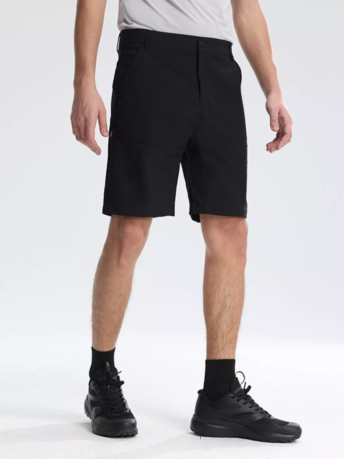 Men's Plus Size Casual Lightweight Shorts in Black