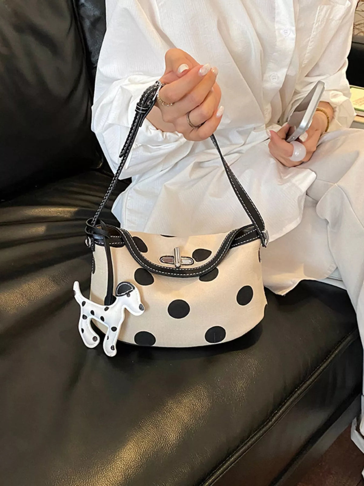 Polka Dot Shoulder Bag