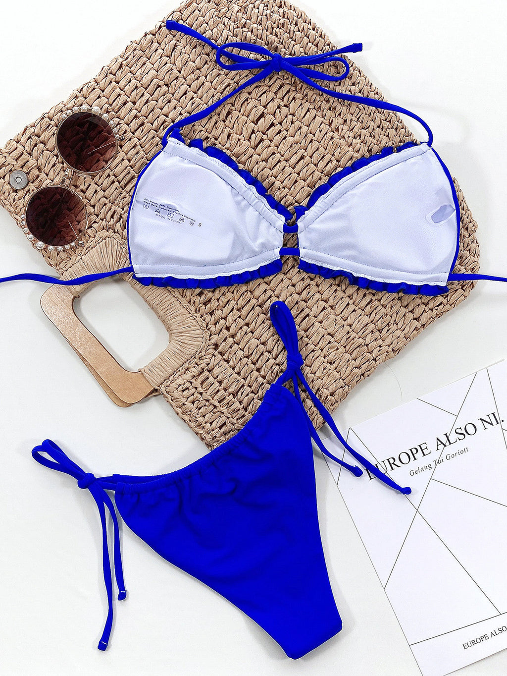 Frill Trill Halter Neck Bikini Set - Lilixa.store