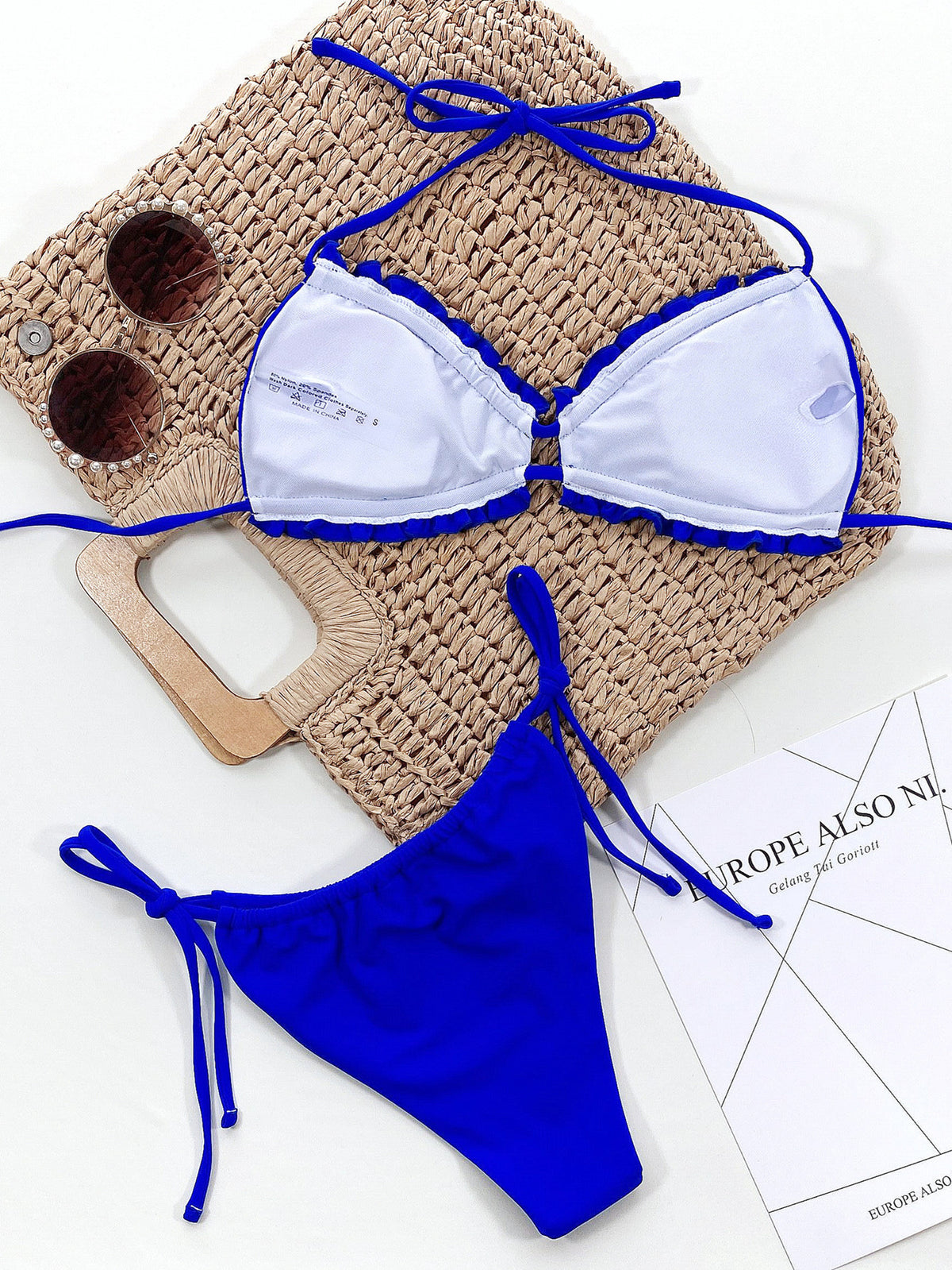 Frill Trill Halter Neck Bikini Set - Lilixa.store