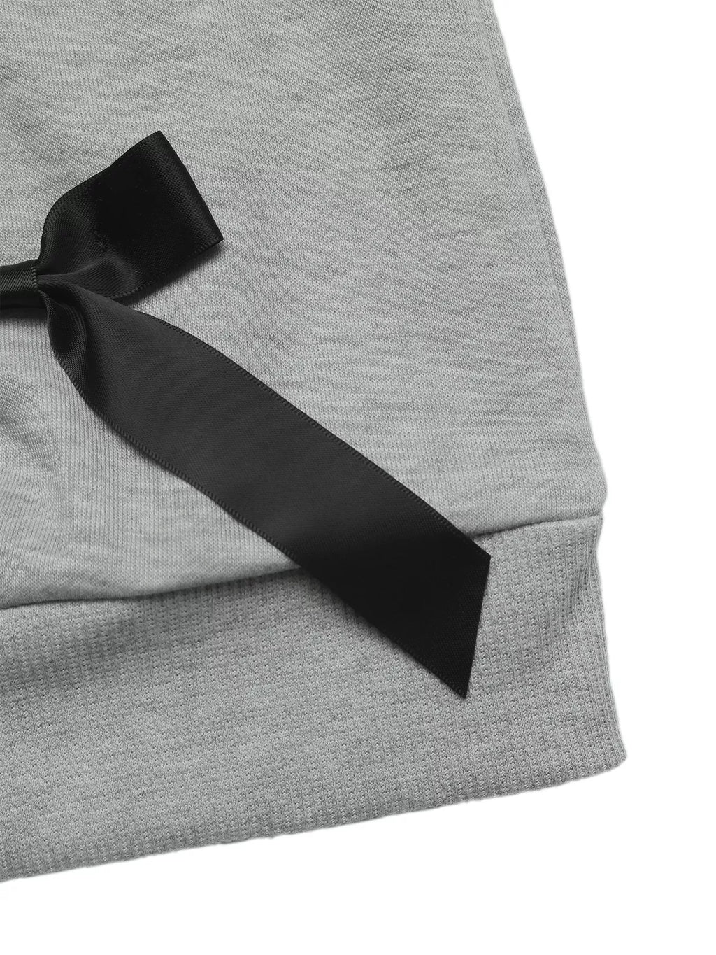 Bow Detail Round Neck Sweatshirt - Lilixa.store