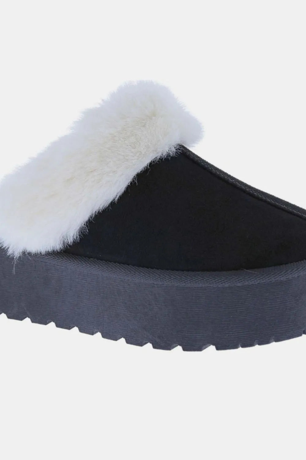Weeboo Thick Bottom Fur Trim Snow Slippers - Lilixa.store
