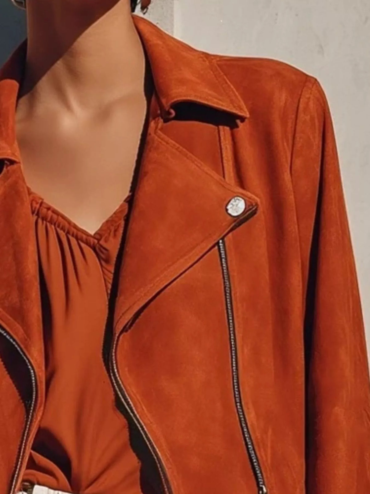 Fringe Hem Zip Up Jacket - Lilixa.store