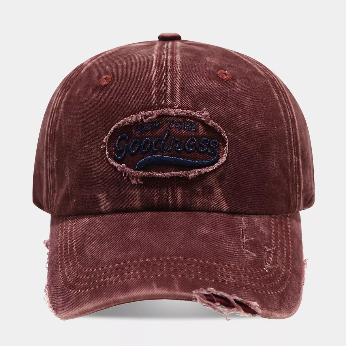 Distressed Washed Cotton Baseball Cap - Lilixa.store