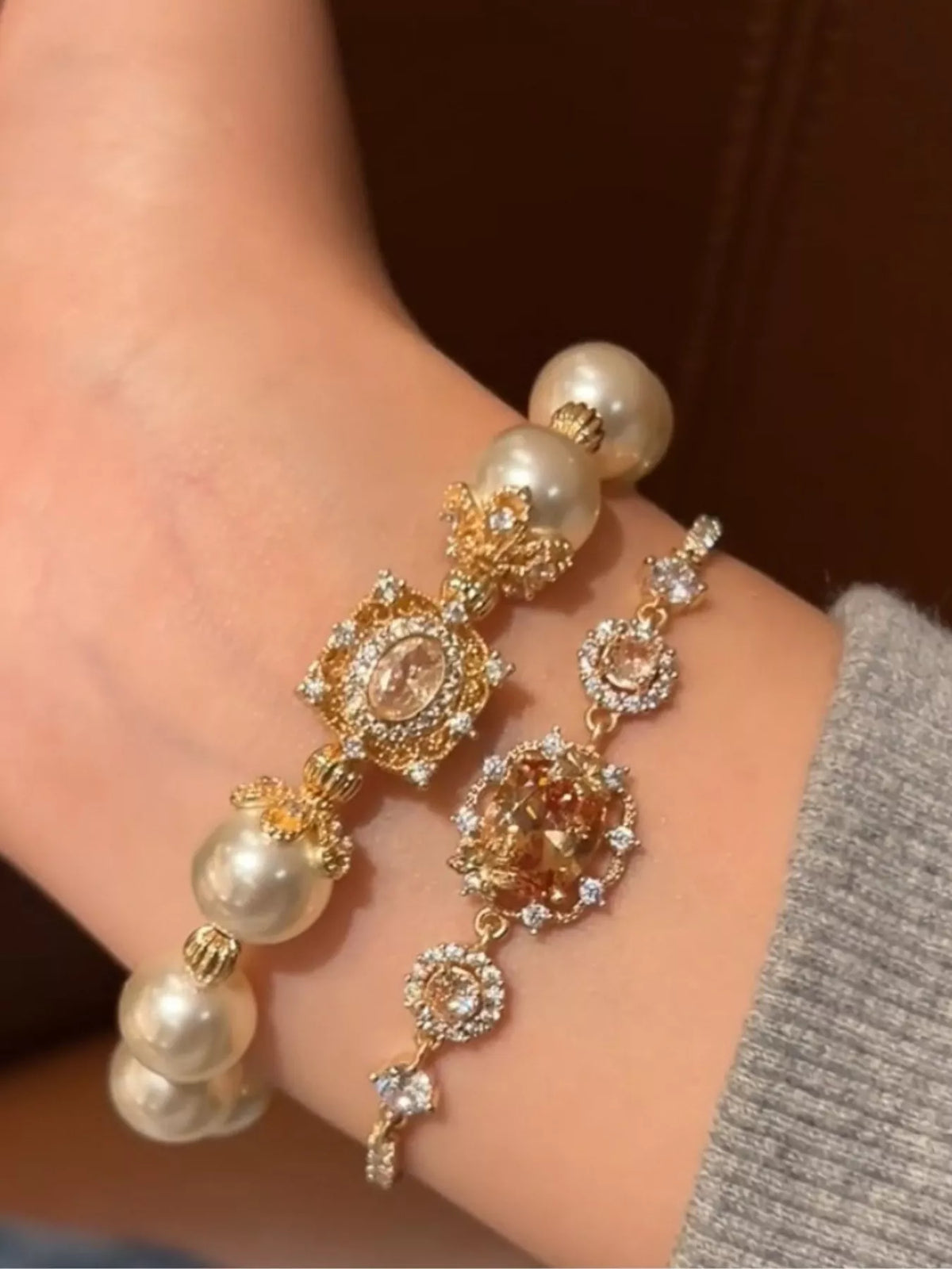 18K Gold-Plated Pearl Bracelet - Lilixa.store