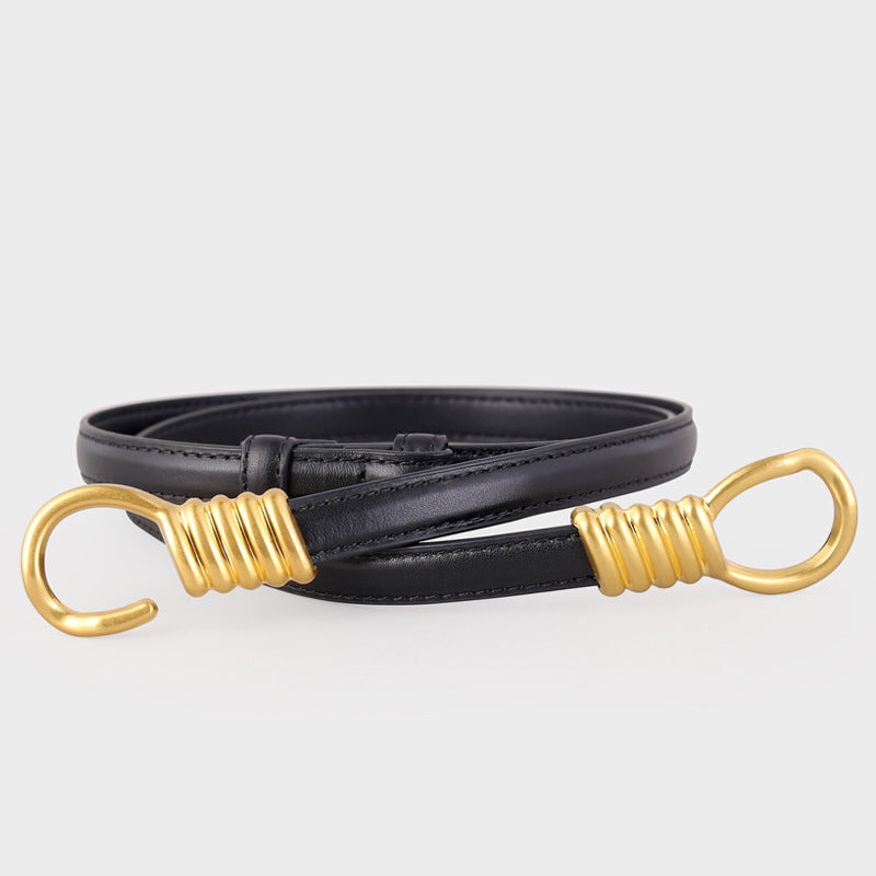 Hook Buckle Skinny Belt - Lilixa.store