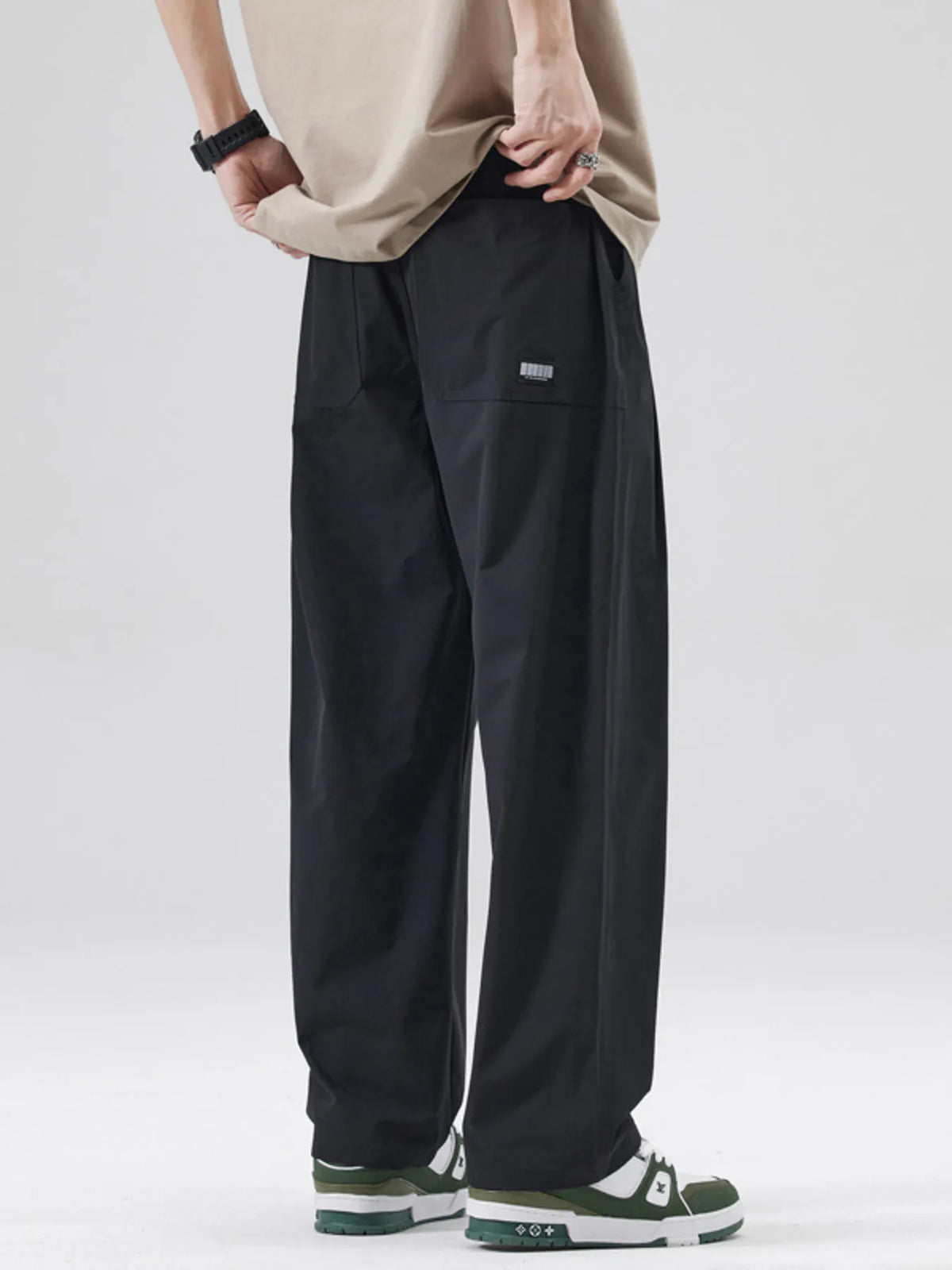 Men's Full Size Wide Leg Casual Pants Plus Size, view 3