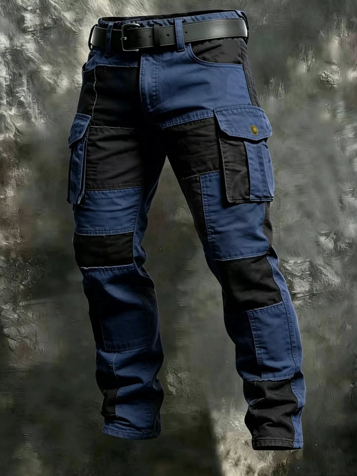 Men's Full Size Color-Block Cargo Pants Plus Size - Lilixa.store