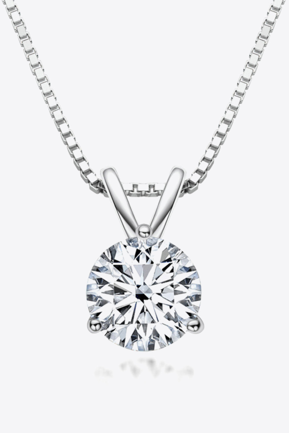 Adored Show Off 1 Carat Moissanite Pendant Necklace in Silver