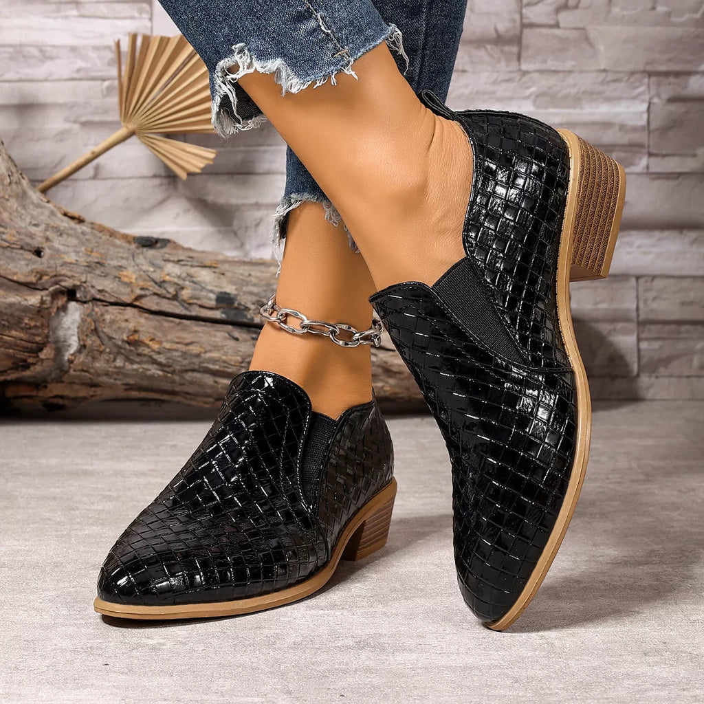 Point Toe Block Heels Ankle Boots, view 2