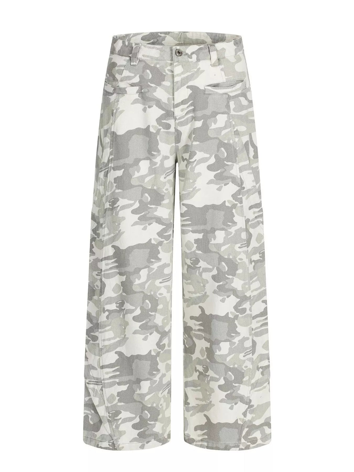 Men's Camouflage Wide-Leg Cargo Pants in Camouflage Color