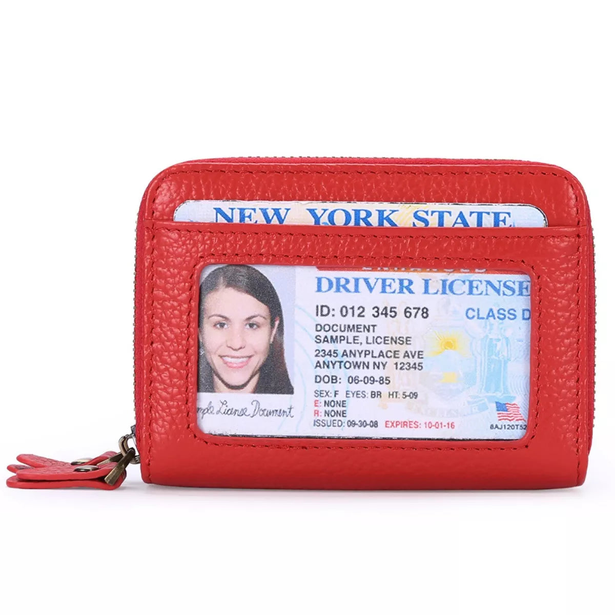 Leather Card Case with ID Window - Lilixa.store