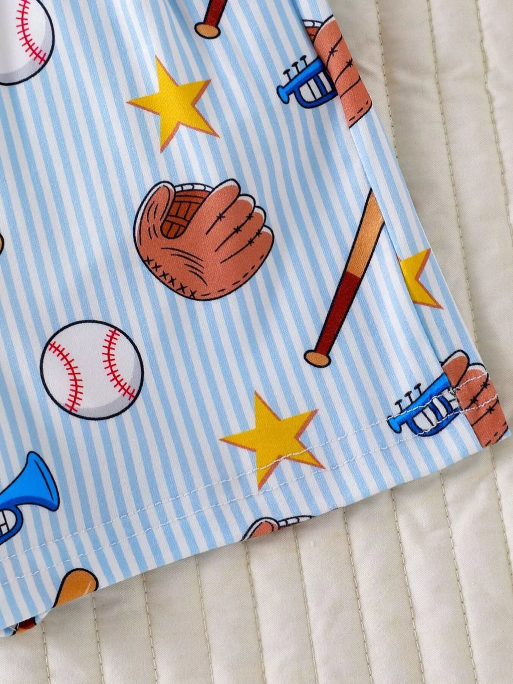 Children's Baseball Themed Bodysuit and Suspender Set - Lilixa.store