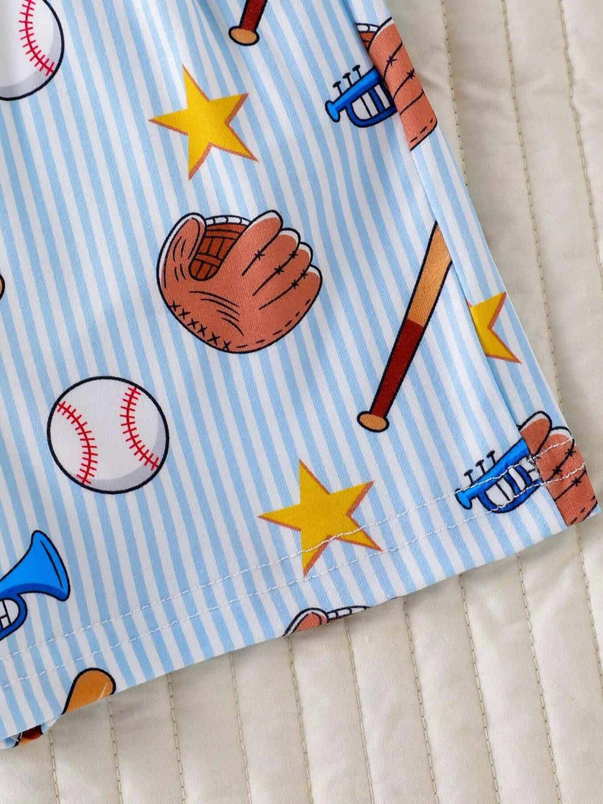 Children's Baseball Themed Bodysuit and Suspender Set - Lilixa.store