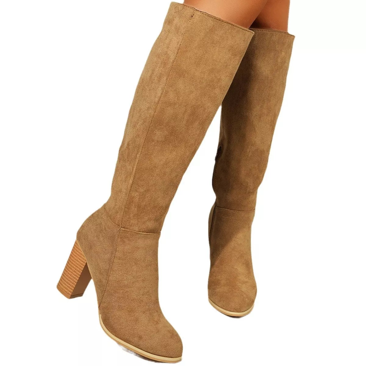 Point Toe Block Heels Boots - Lilixa.store