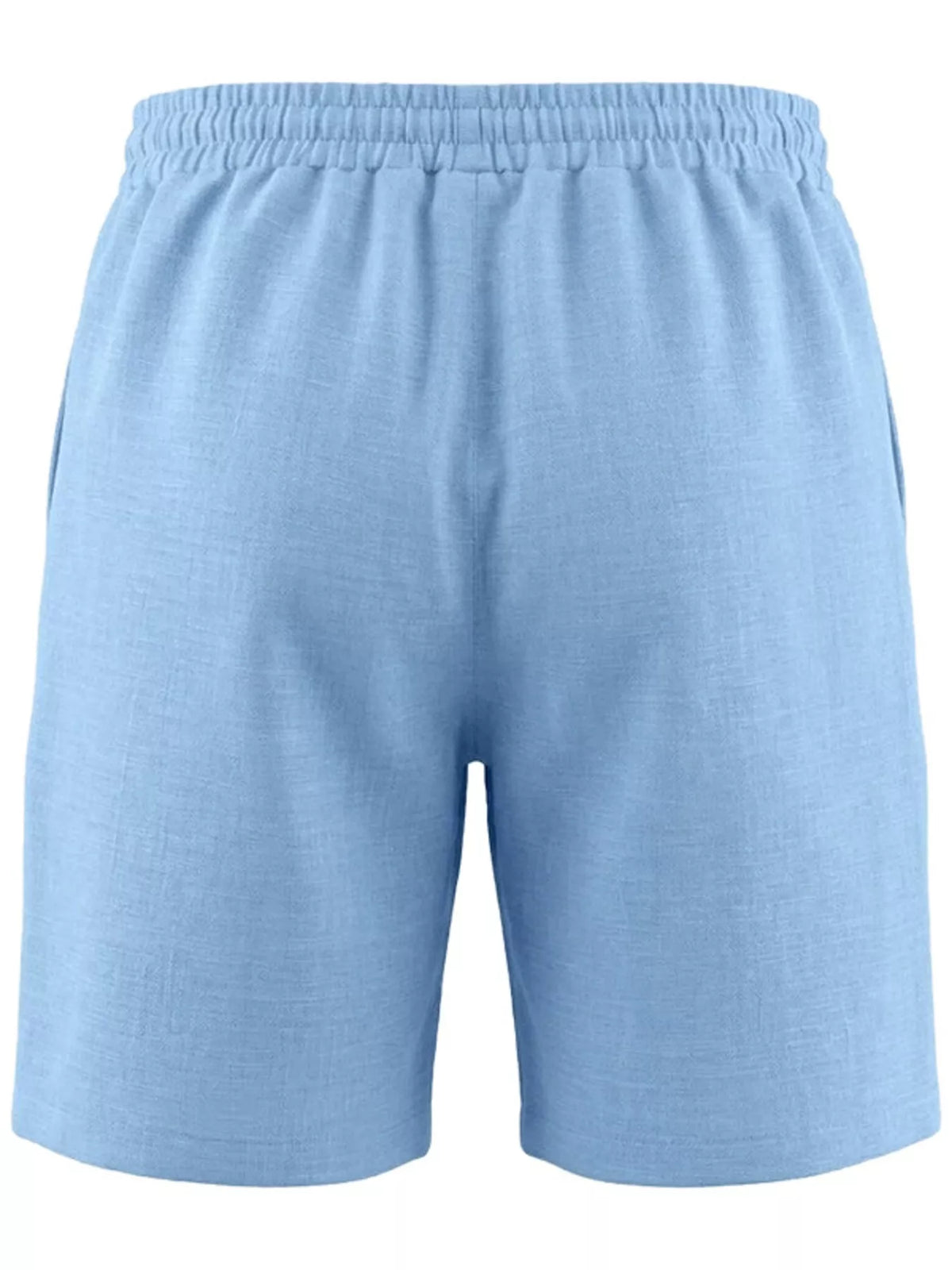 Men's Full Size Linen Blend Drawstring Shorts Plus Size