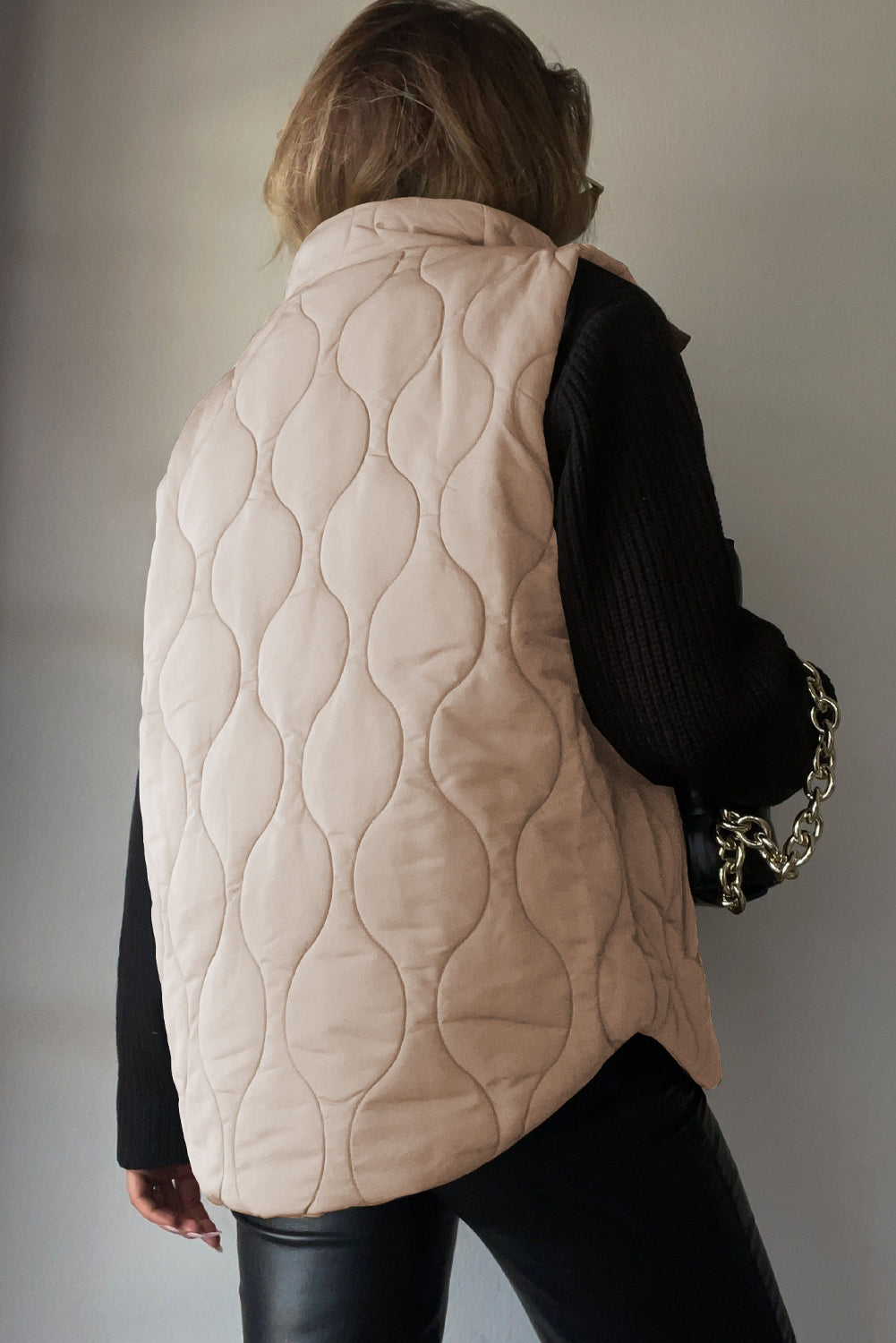 Collared Neck Vest with Pockets, view 13
